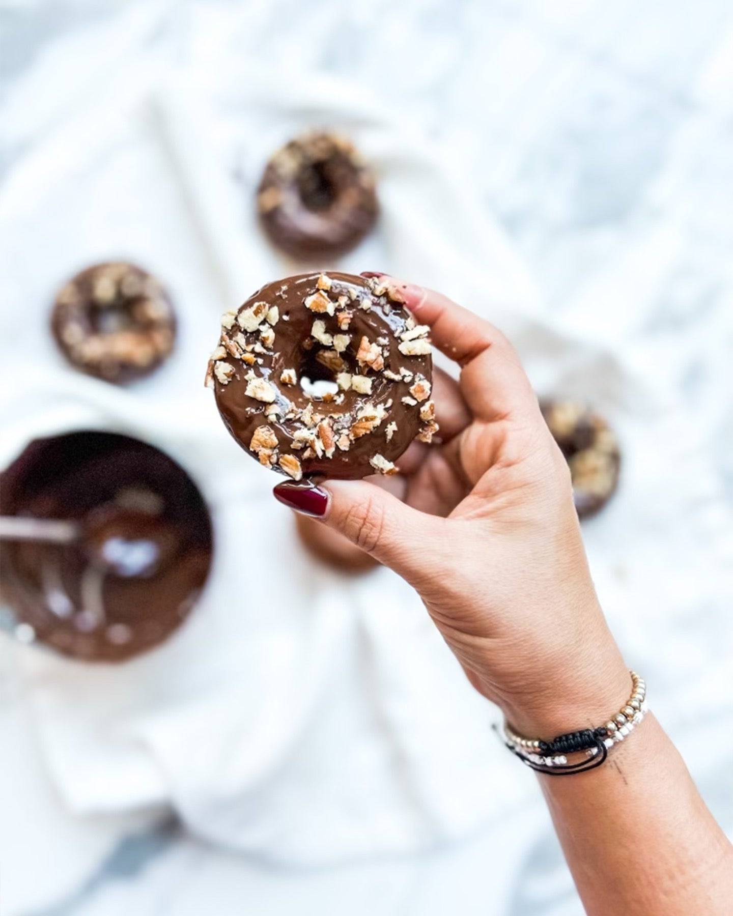 Chocolate Pecan Doughnut